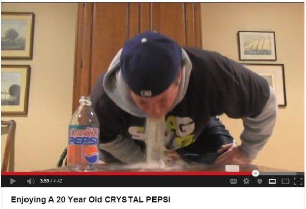 enjoying a 20 year old crystal pepsi - Creo Pepsi Ceo Do Enjoying A 20 Year Old Crystal Pepsi