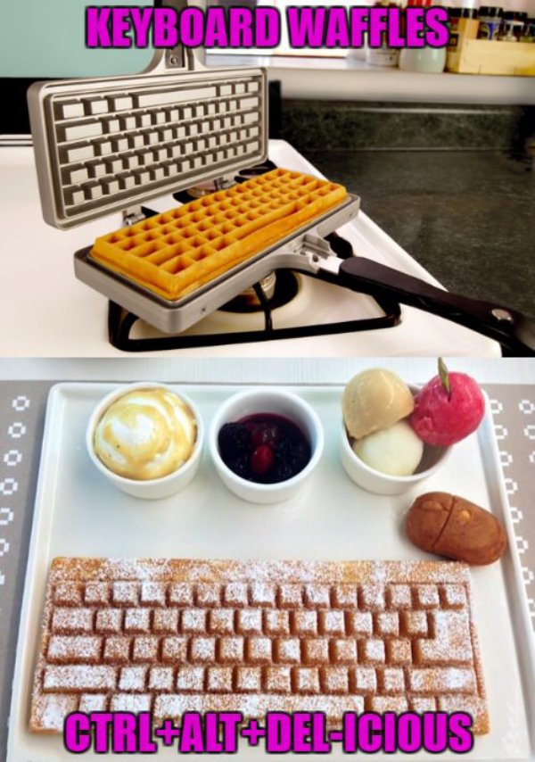 usb waffle maker - Keyboard Waffles CtrlAltDelicious