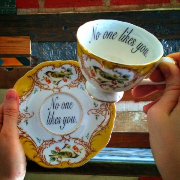 insult teacups - you, Vo one you