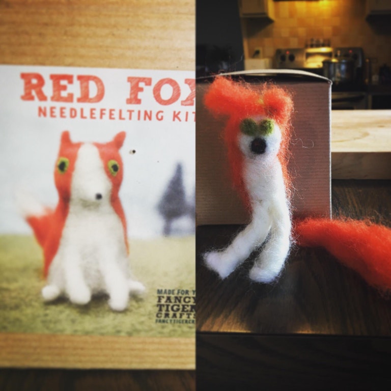 expectation vs reality my wifes felting project - Red For Needlefelting Kit Made For Fanc Craft Tige