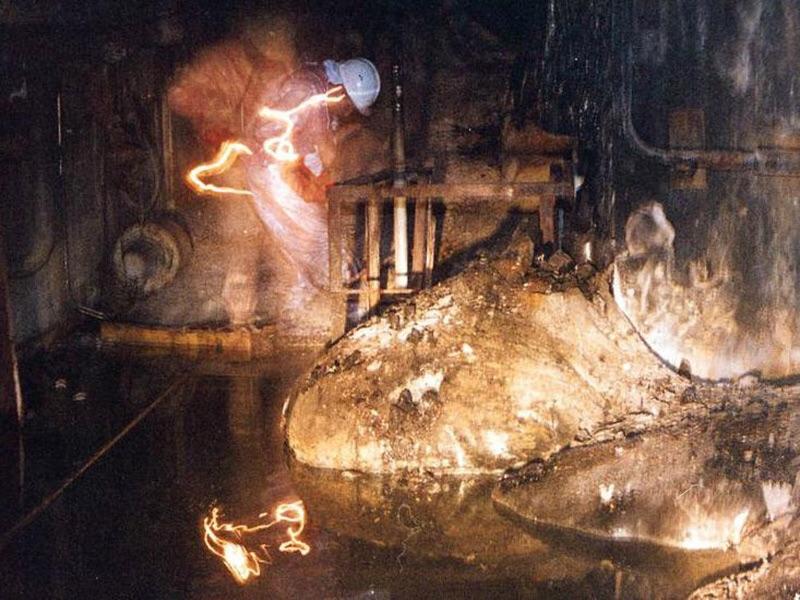 The Elephant’s Foot of the Chernobyl disaster, 1986