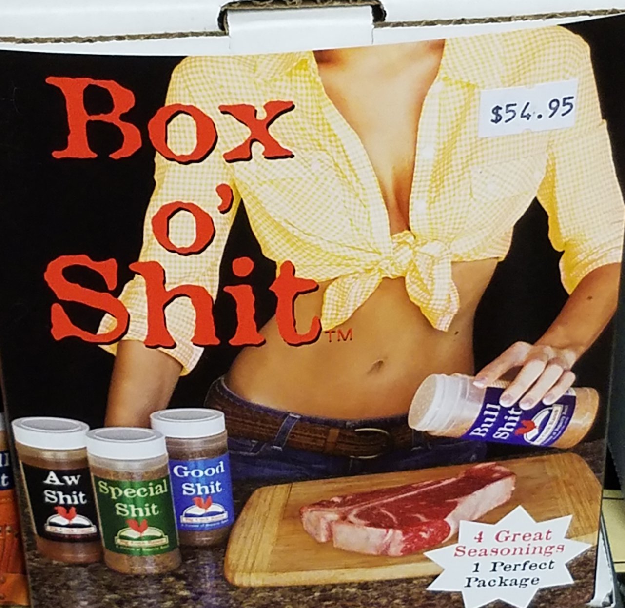 thrift store junk food - Box $54.95 Shit Good Aw Shit Ipecia Shit Shit 4 Great Seasonings 1 Perfect Package