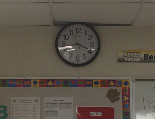 infuriating pic clock - 11 12 Ton Fuquay Bel Varina Red Time