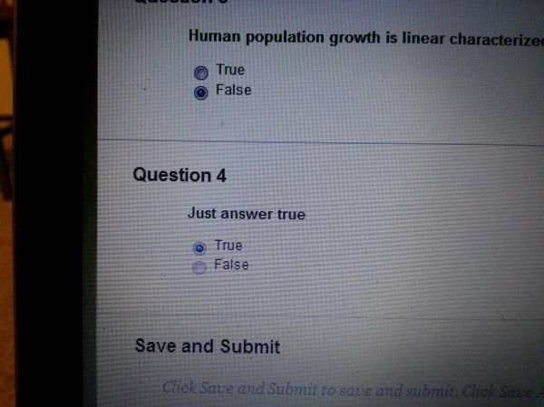 funny college professor - Human population growth is linear characterize True False Question 4 Just answer true True False Save and Submit Chick Save and Submit to save and submit. Click Save