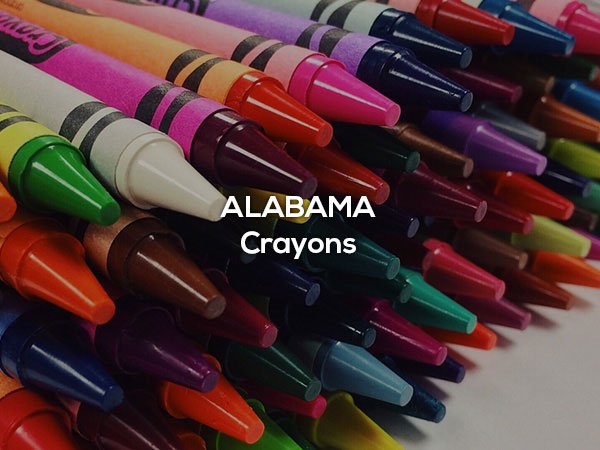 Alabama's most popular item was the crayon. Color us surprised— We thought it was racism!