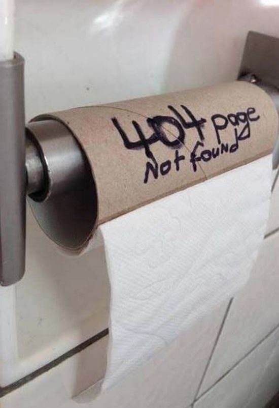 error 404 toilet paper - Bun
