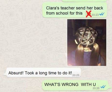 send her back - Clara's teacher send her back from school for this Absurd! Took a long time to do it! What'S Wrong With U V
