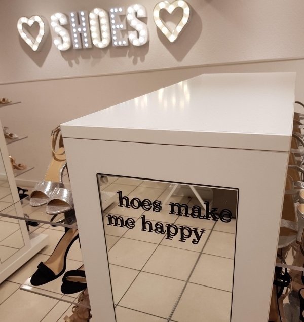 table - Shoes hoes make me happy