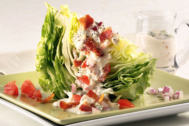 I have a friend who works at an Italian restaurant, they sell something called a wedge salad. Iceberg lettuce, quartered. Dressing poured on top. Bacon bits. $11.50