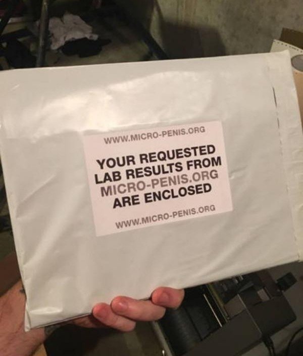 material - Your Requested Lab Results From MicroPenis.Org Are Enclosed