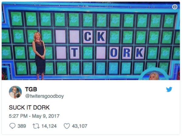 unsolved wheel of fortune puzzles - Ork Tgb Suck It Dork 389 12 14,124 43,107