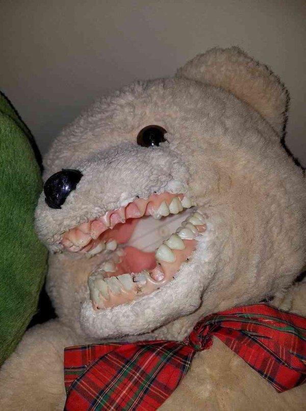 wtf cursed teddy bear