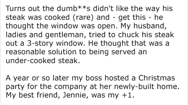 Husband completely ruins dinner at his wife’s boss’ house
