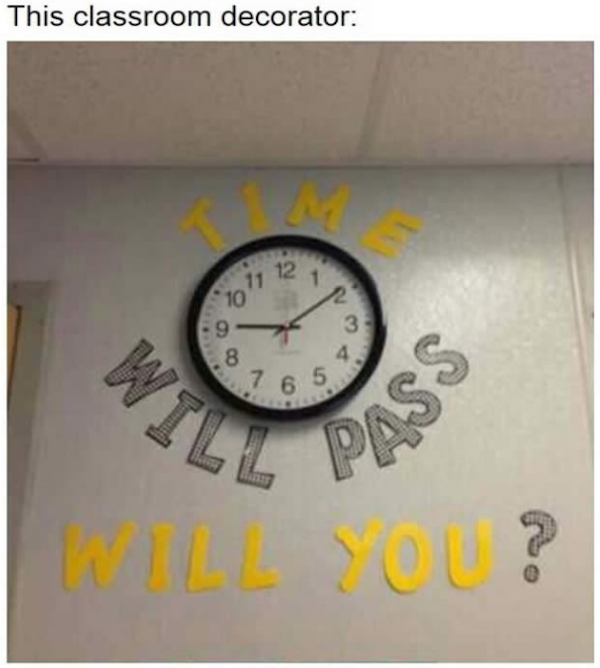clock - This classroom decorator 10 11 12 Will You?