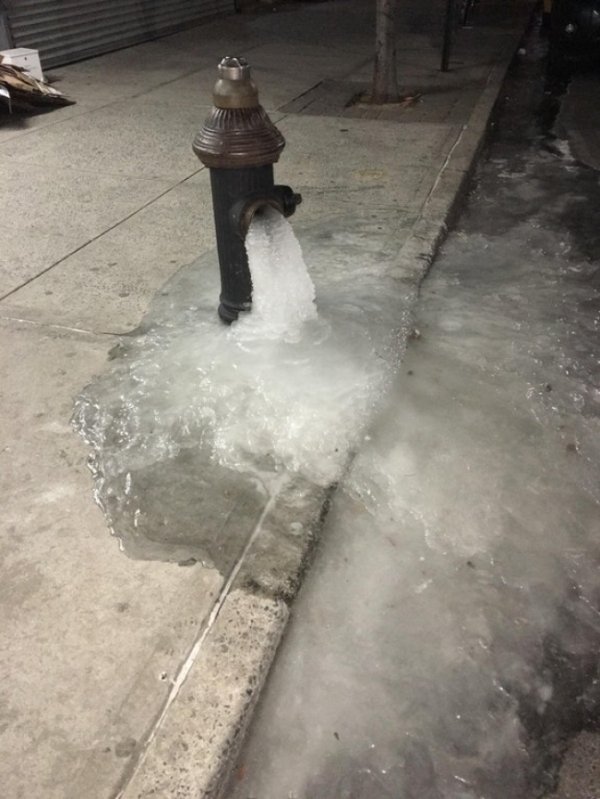 frozen fire hydrant