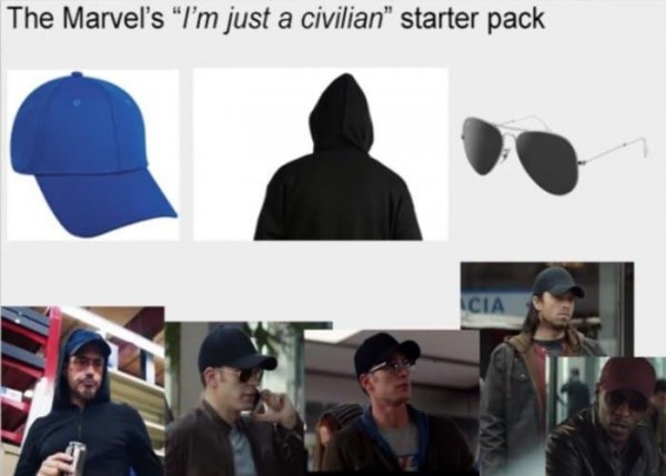 starter pack - i m just a civilian starter pack - The Marvel's "I'm just a civilian" starter pack Cia