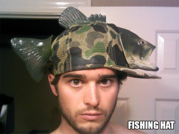 funny things found in thrift stores - Fishing Hat