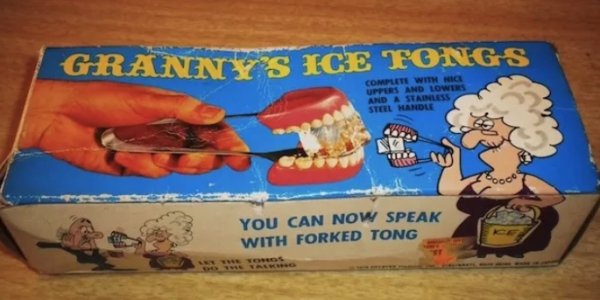 snack - Grannas Ice Tongs Complete With Mic Uppers And Lowers Steel Handle You Can Now Speak With Forked Tong