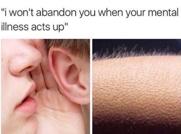 won t abandon you when your mental illness acts up meme - "i won't abandon you when your mental illness acts up"