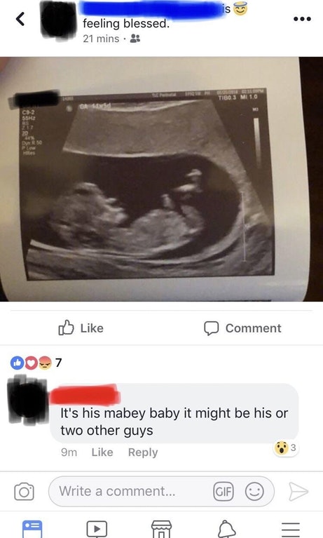 social media stupidity levels - feeling blessed. 21 mins. 3 Comment 0097 It's his mabey baby it might be his or two other guys 9m Write a comment... Gif >