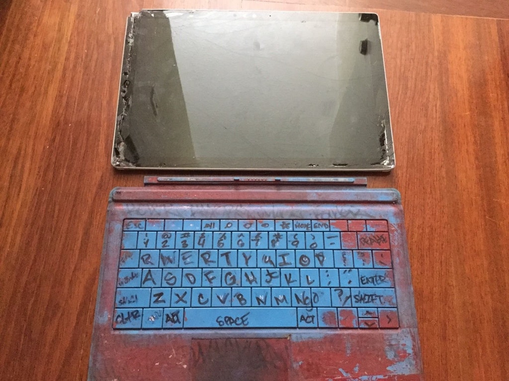 technology fail custom surface pro keyboard - Qwertyuio by Asofgweld Exte Azxovsnm Nosazet At A Gopce Ate