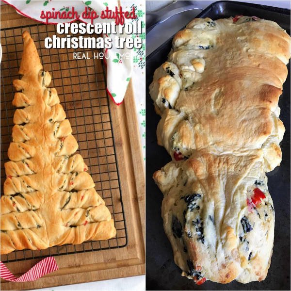 dish - spinach, dip stutted crescentroll christmas tree Real Hou Mo