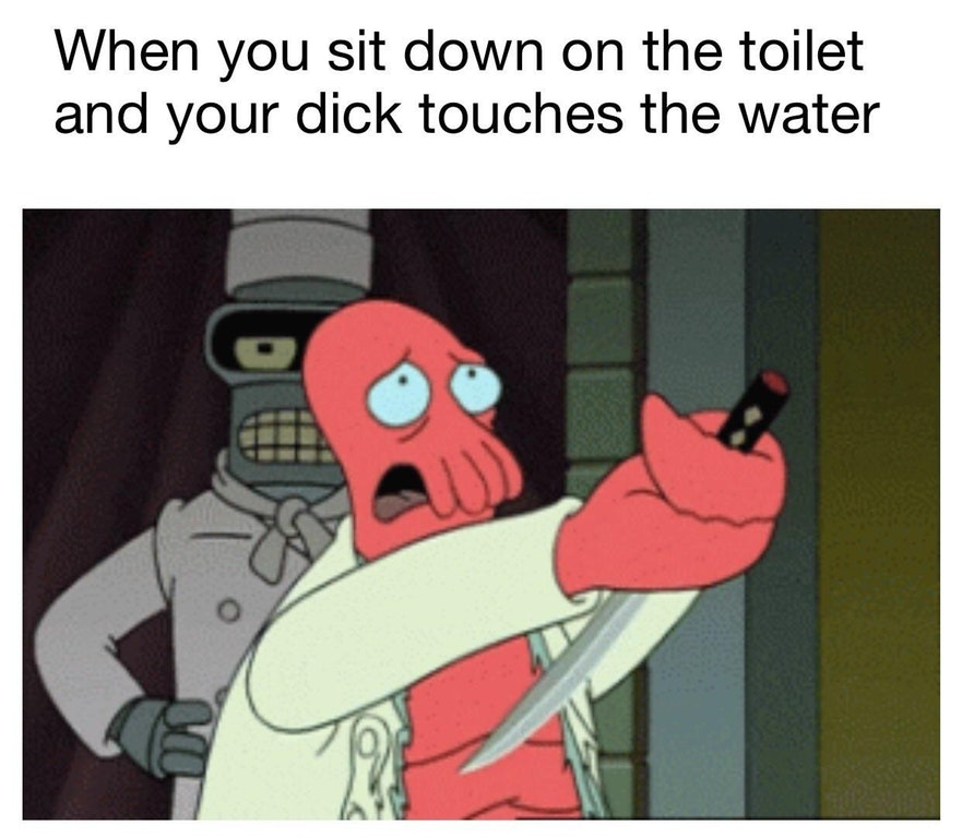 zoidberg seppuku gif - When you sit down on the toilet and your dick touche...