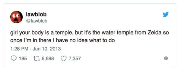 tony the tiger can t tweet - lawblob girl your body is a temple. but it's the water temple from Zelda so once I'm in there I have no idea what to do 185 226,688 7,357