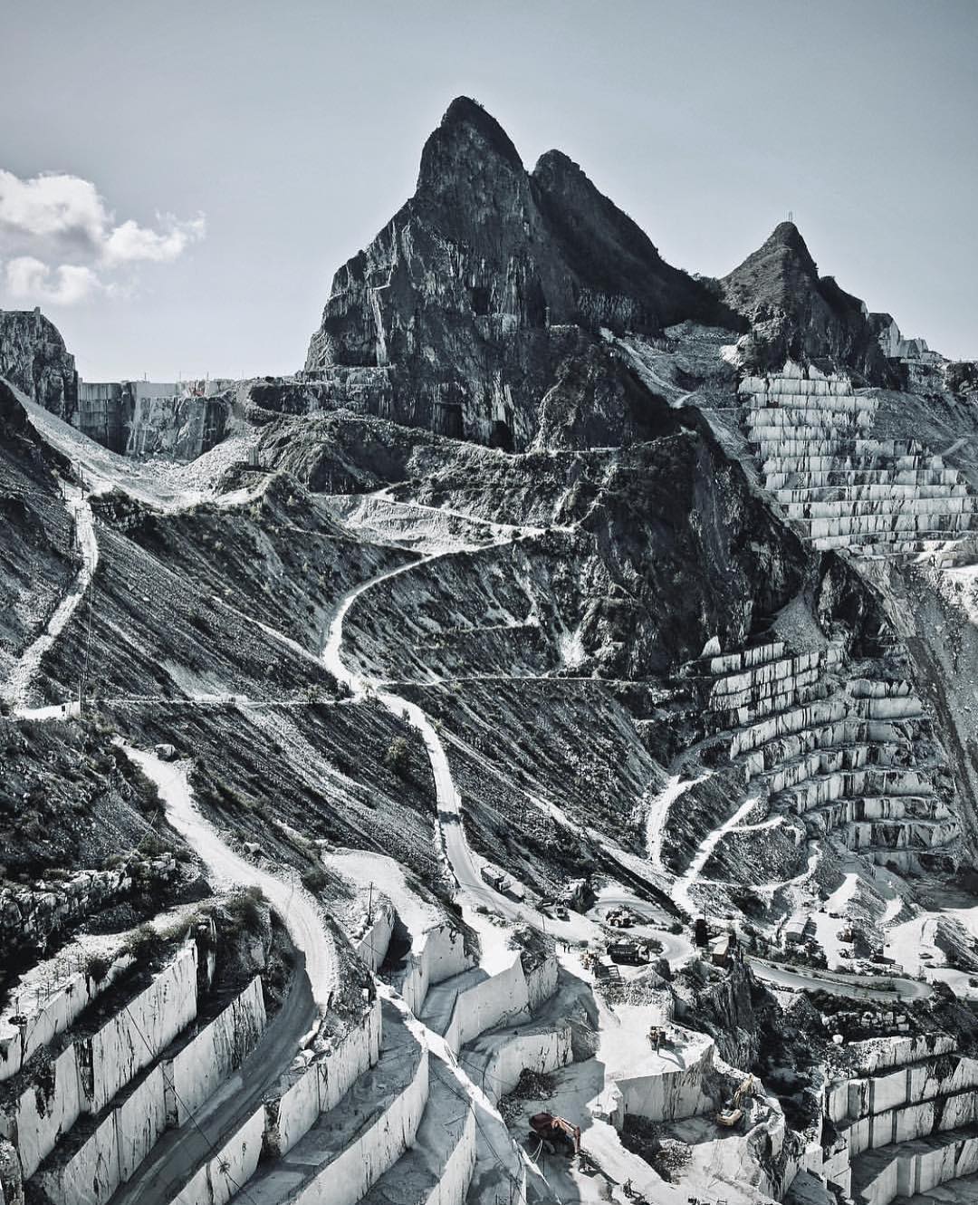 Quarrying Carrara Marble in Italy