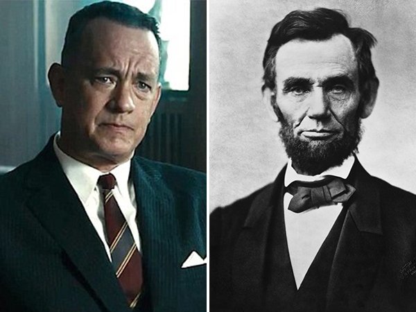 Toms Hanks is a distant relative of Abraham Lincoln.