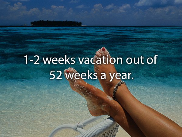 12 weeks vacation out of 52 weeks a year.