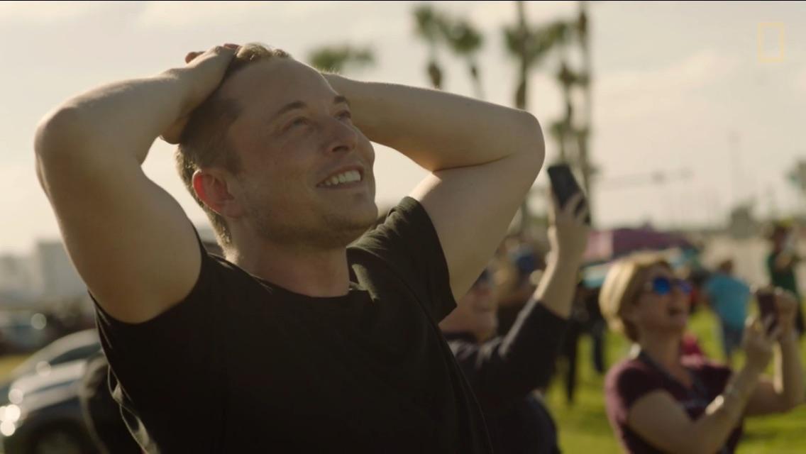 Elon Musk’s priceless reaction to the successful Falcon Heavy launch