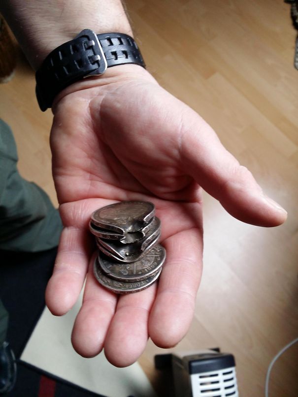 coins that stopped a bullet