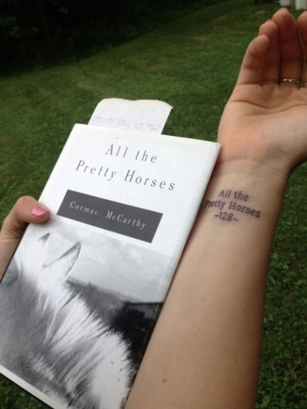 “Tattoo Of The Book My Dad Was Reading When He Passed Away.”