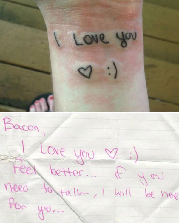 “Best Friend Committed Suicide Last Year. Got Her Last Note As My First Tattoo. She Was Only 15-Years-Old, And I Was 17 When She Died. Tomorrow Is My 19th Birthday And I Miss Her More Than Any Words Could Express.”