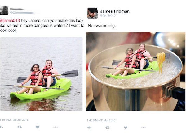 hey can you photoshop - James Fridman fjamie013 hey James, can you make this look ike we are in more dangerous waters? I want to No swimming. ook cool
