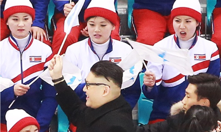 N.Korea cheerleaders’ reaction to Kim Jong Un impersonator