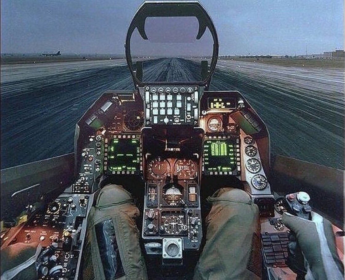 F-16 pilot view