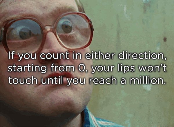 bubbles gif - If you count in either direction, starting from O, your lips won't touch until you reach a million.