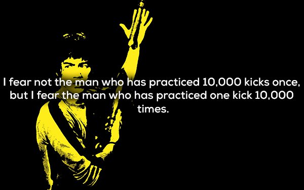 Bruce Lee was a master of his craft, an international celebrity, and one dude you did NOT want to mess with.  From starring in films to speaking at events and conferences, his unbelievable work ethic and unique insights about life also made him a well of inspiring information and motivational quotes and sayings.