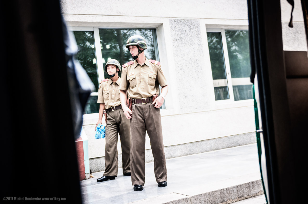 Here's a secret photo I took of soldiers as we were leaving the DMZ. I first showed it on TRT World on a show that the famous professor Robert Kelly was also participating in from Seoul.
People ask me, how come North Korea is still around? For the Americans and the Chinese alike, all options are bad. But I read the Chinese are becoming increasingly uneasy about the North Korean nukes and the nuclear facility which isn't all that far from the Chinese border. Some Chinese experts go as far as suggesting a joint military operation with the Americans, with the Chinese advancing 50 km into North Korea to make their presence known (as opposed to sitting back) while the Americans neutralise the threat, but the US may have to trade Taiwan and Korea in return, meaning those would no longer be their allies.