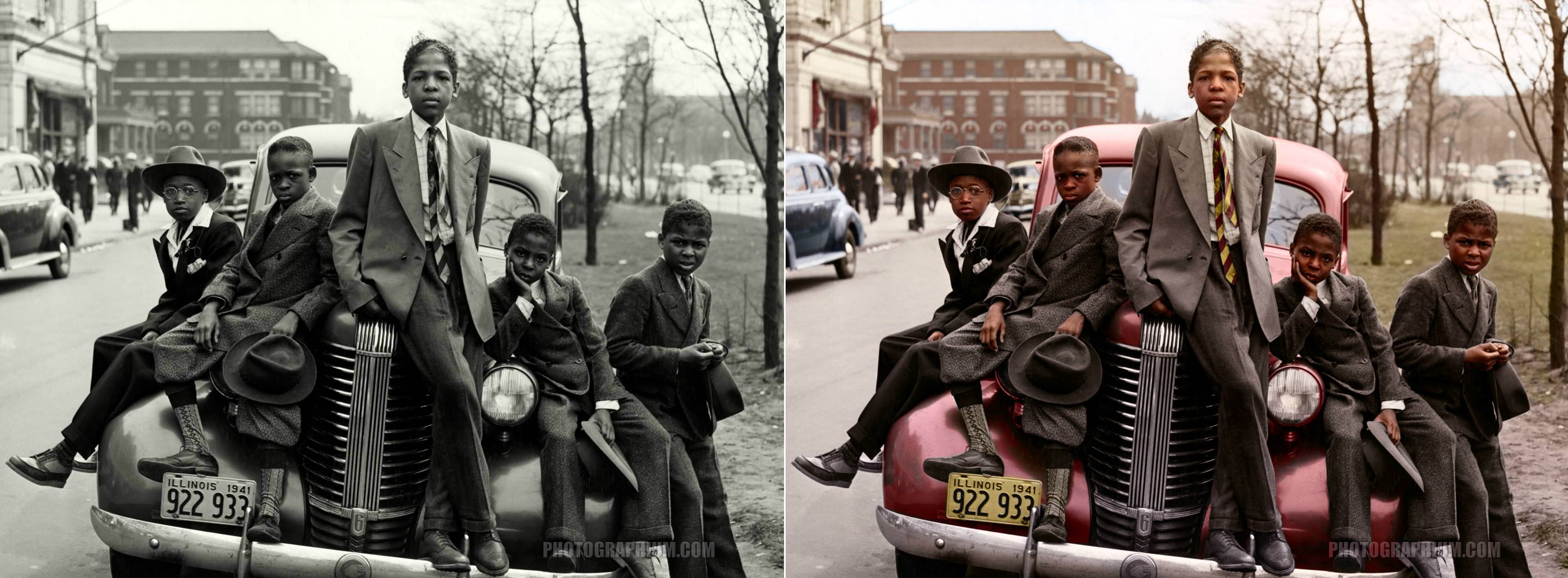 Boys in Chicago, US in 1941.
