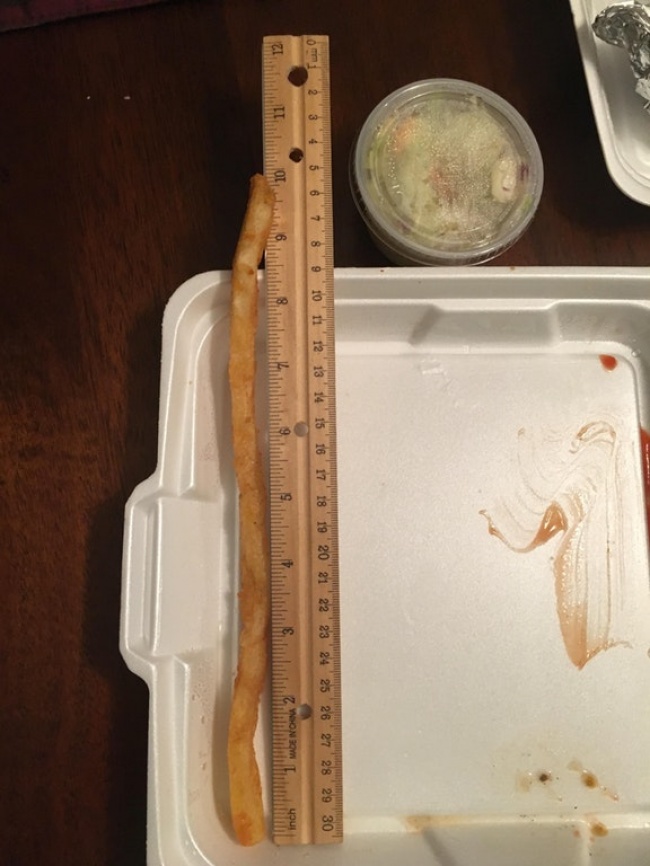 “I found a really long fry in my takeout.”