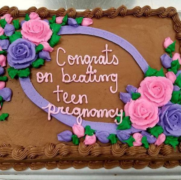 congrats on beating teenage pregnancy cake - O 3 Congrats on beating teen v pregnancy