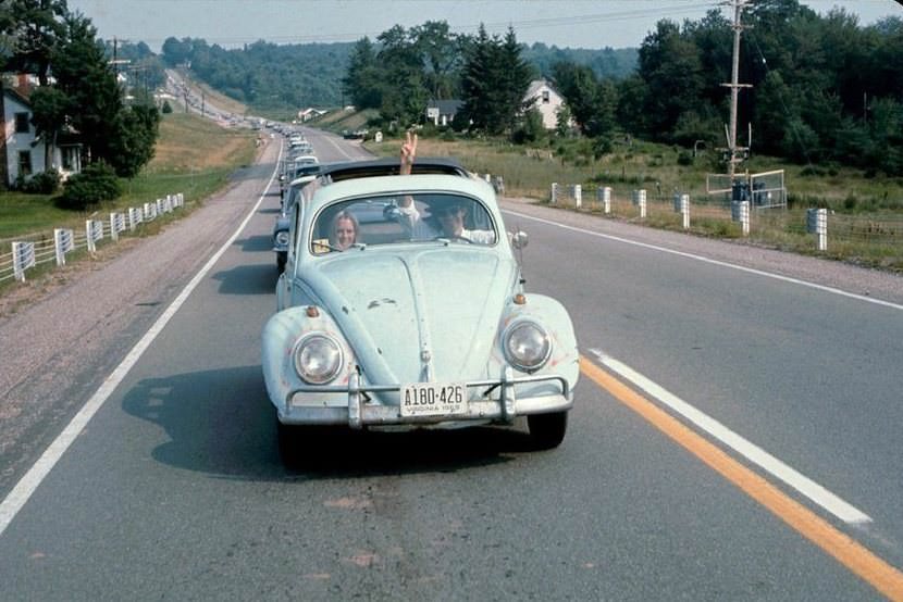 On the road to Woodstock 1969.