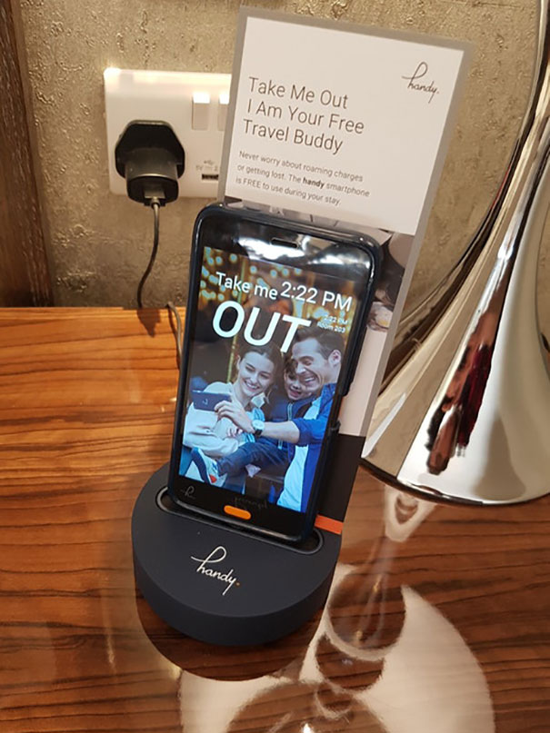 Hotel Room Comes With A Complimentary Android Phone With Free Data And Calls