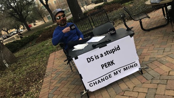 steven crowder meme blank - Ds is a stupid Perk Change My Mind