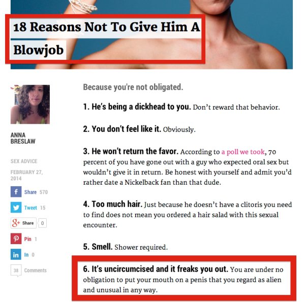 uncircumcised reddit - 18 Reasons Not To Give Him A Blowjob Because you're not obligated. 1. He's being a dickhead to you. Don't reward that behavior. 2. You don't feel it. Obviously. Anna Breslaw Sex Advice 3. He won't return the favor. According to a po