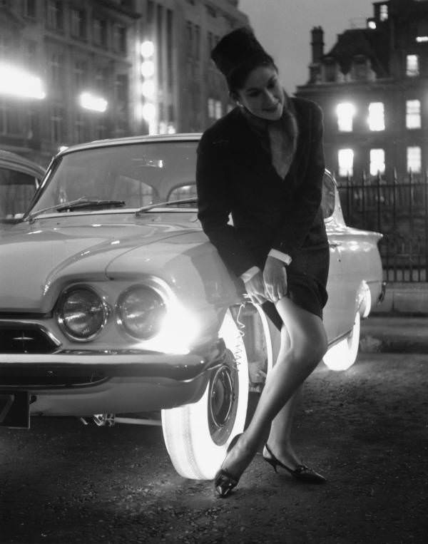 New Goodyear illuminated tires in the US, in 1961.