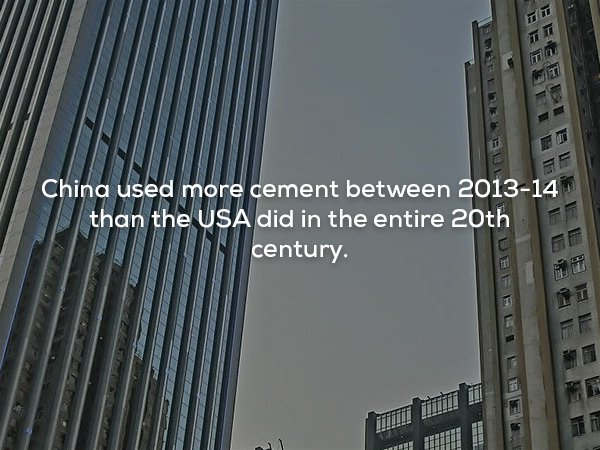 metropolitan area - Nere I El China used more cement between 201314 than the Usa did in the entire 20th century. Besca